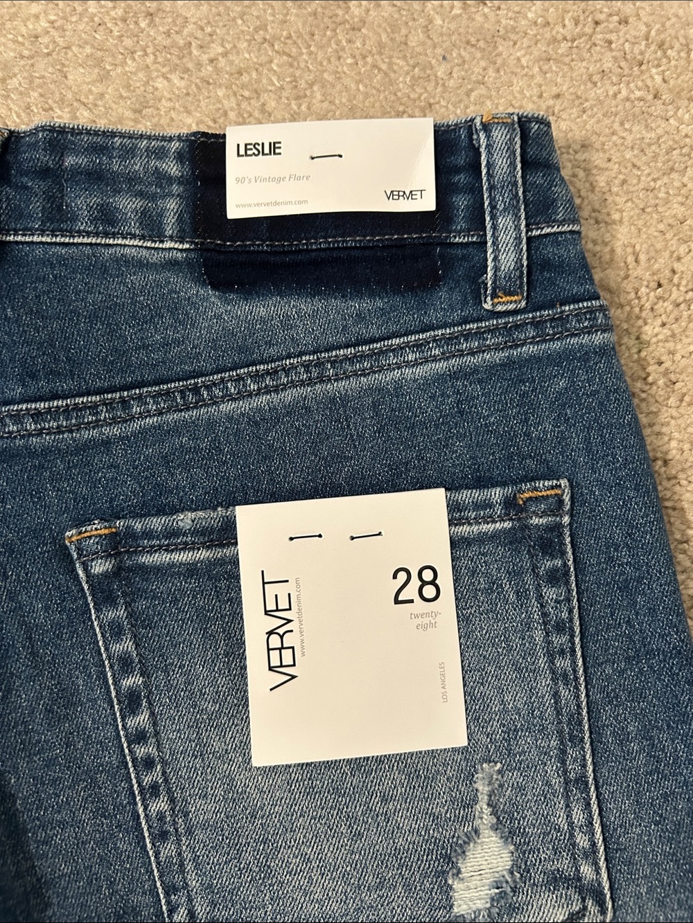 90’s Vintage Flare Vervet Size 28 Jean NWT - Picture 4 of 4